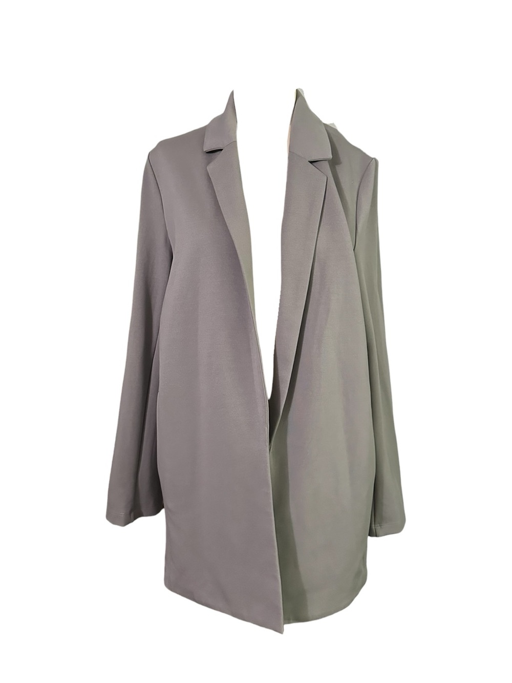 Eileen Fisher Grey Open Front Blazer Jacket NWT L